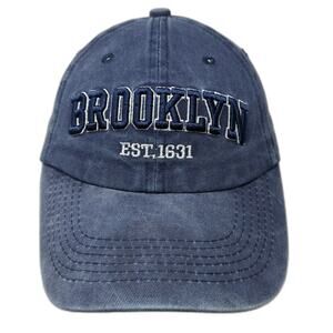 T&T Brooklyn Est 1631 Baseball Cap Blue One Size 3D Embroidery Slideback Hat